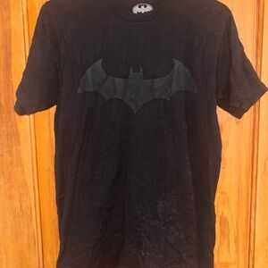 DC Comics Black Batman Logo Kids Tee